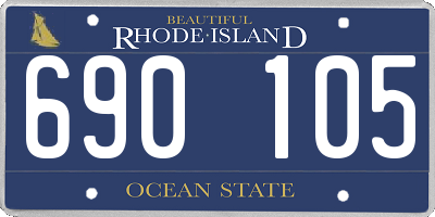 RI license plate 690105