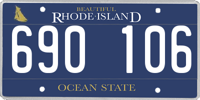 RI license plate 690106