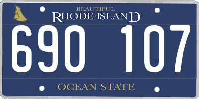 RI license plate 690107