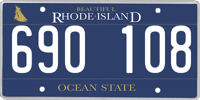 RI license plate 690108