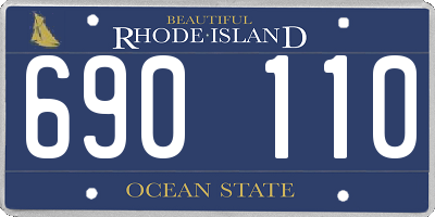 RI license plate 690110