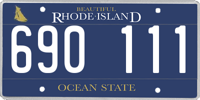 RI license plate 690111