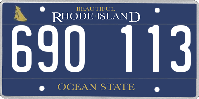 RI license plate 690113