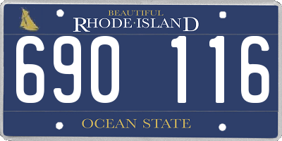RI license plate 690116