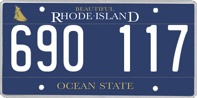 RI license plate 690117