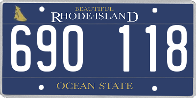 RI license plate 690118