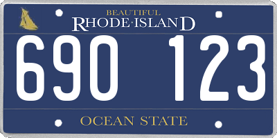 RI license plate 690123