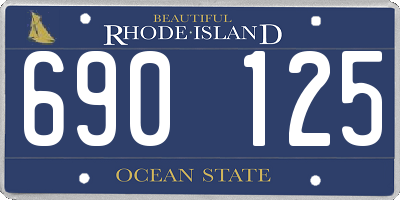 RI license plate 690125