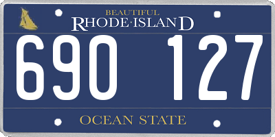 RI license plate 690127