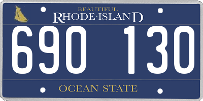 RI license plate 690130