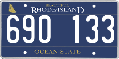 RI license plate 690133
