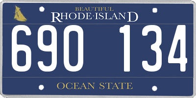 RI license plate 690134