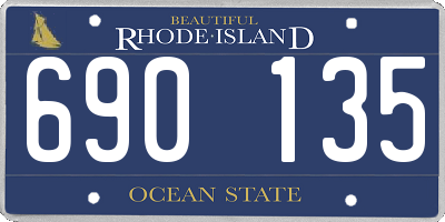 RI license plate 690135