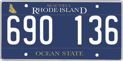 RI license plate 690136