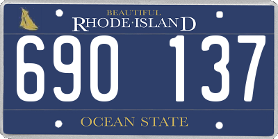 RI license plate 690137