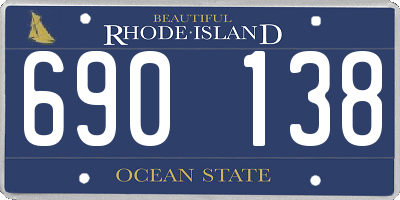 RI license plate 690138