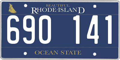 RI license plate 690141