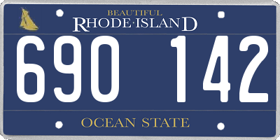 RI license plate 690142