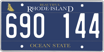 RI license plate 690144
