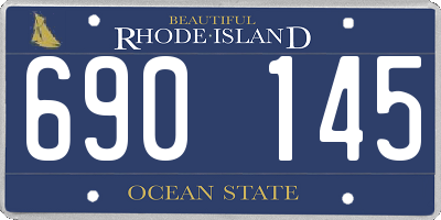 RI license plate 690145