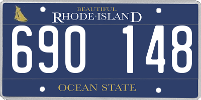 RI license plate 690148