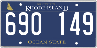 RI license plate 690149