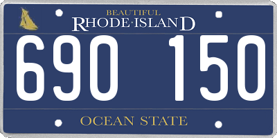 RI license plate 690150