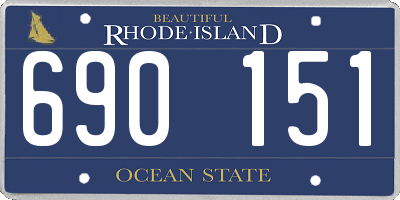 RI license plate 690151