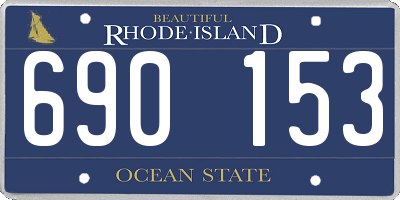 RI license plate 690153