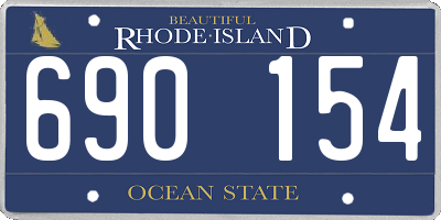 RI license plate 690154
