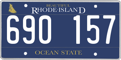 RI license plate 690157