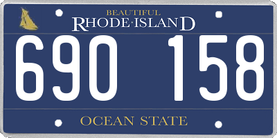 RI license plate 690158