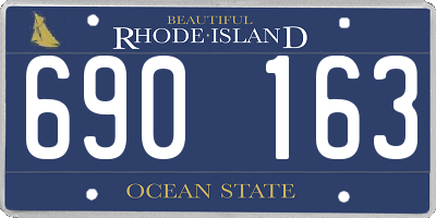 RI license plate 690163