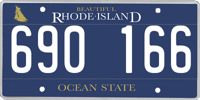 RI license plate 690166