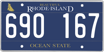 RI license plate 690167