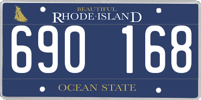 RI license plate 690168