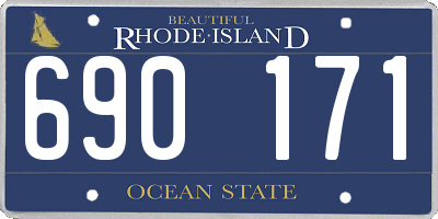 RI license plate 690171