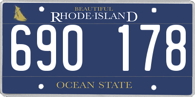 RI license plate 690178