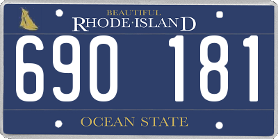 RI license plate 690181