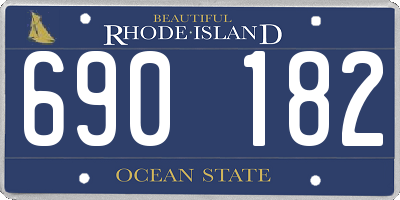 RI license plate 690182