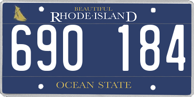 RI license plate 690184