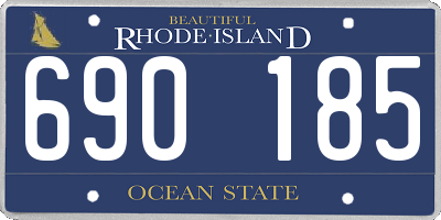 RI license plate 690185