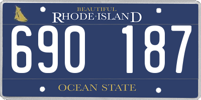 RI license plate 690187