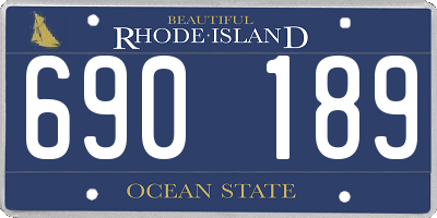 RI license plate 690189