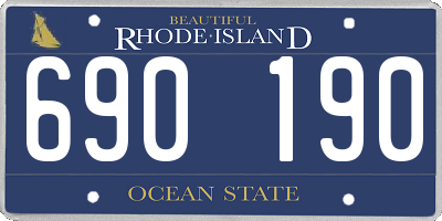 RI license plate 690190