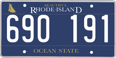 RI license plate 690191