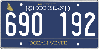 RI license plate 690192