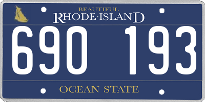 RI license plate 690193