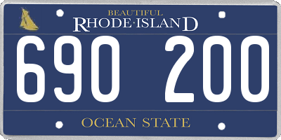 RI license plate 690200
