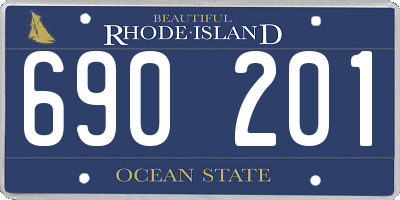 RI license plate 690201